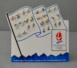 PRÉSENTOIR 26 PIN'S ALBERTVILLE 1992