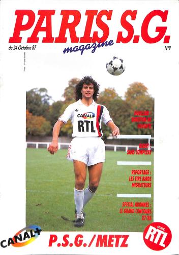 Magazine du Paris S.G. N°9 du 24 octobre 1987