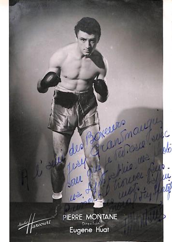 Carte photo dédicacée par Pierre Montane.