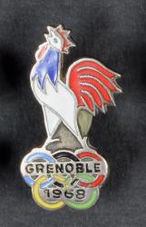 Coq de l'équipe de France pour les Olympiades de Grenoble 1968