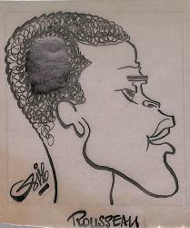 Caricature originale de Jacques ROUSSEAU (FR) Athlétisme