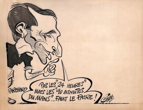 CARICATURE ORIGINALE DE JACKY PARCHARD (LE MANS FC)