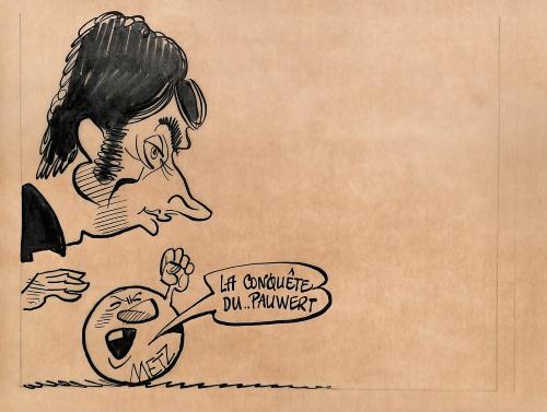 CARICATURE ORIGINALE DE JACQUES PAUVERT (FC METZ)