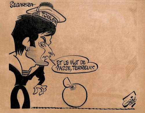 CARICATURE ORIGINALE DE GÉRARD SEGARRA (SC TOULON)