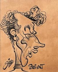 Caricature originale de René PRIVAT (FR)