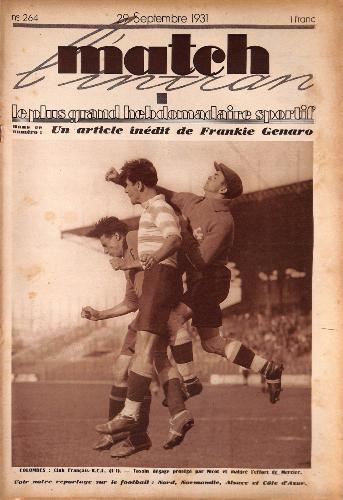 MATCH L'INTRAN N°264 DU 29 SEPTEMBRE 1931