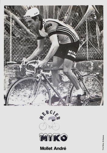 ENSEMBLE DE 53 CARTES PHOTO DE ANDRÉ MOLLET DE L'ÉQUIPE MIKO MERCIER ANNÉES 70