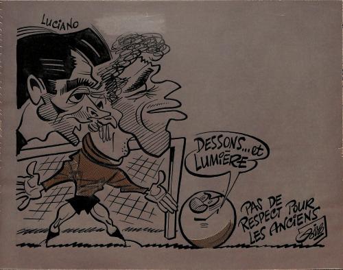 CARICATURE ORIGINALE DE LUCIANO ET DESSONS (TOULON)