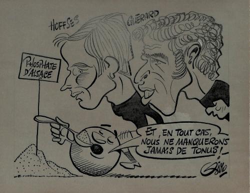 CARICATURE ORIGINALE DE HOFFSESS ET GUÉRARD (MULHOUSE)