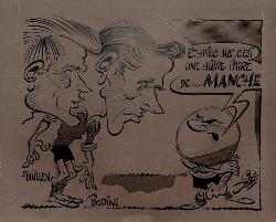CARICATURE ORIGINALE DE FOUILLEN ET BODINI (CHERBOURG)