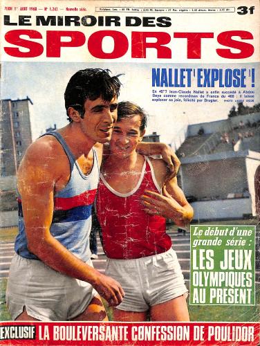 BUT ET CLUB LE MIROIR DES SPORTS N°1243 DU 1 AOÛT 1968