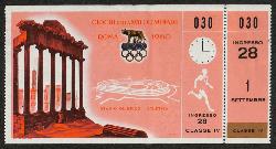 BILLET DES JEUX OLYMPIQUES DE ROME 1960 