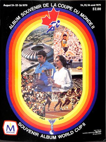 ALBUM SOUVENIR OFFICIEL DE LA COUPE DU MONDE ATHLÉTISME 1979