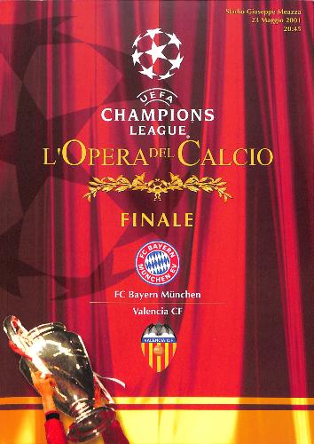 PROGRAMME OFFICIEL DU MATCH BAYERN MUNICH VS VALENCE CF DU 23 MAI 2001