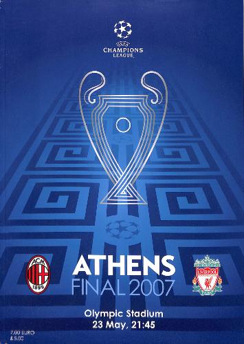 PROGRAMME OFFICIEL DU MATCH AC MILAN VS LIVERPOOL FC DU 23 MAI 2007