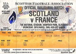 Billet Ecosse vs France du 29 mars 2000
