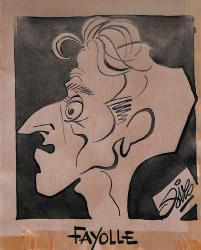 Caricature originale de Jean FAYOLLE (FR) Athlétisme
