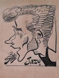 Caricature originale de Michel JAZY (FR) Athlétisme
