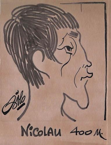 Caricature originale de Christian NICOLAU (FR) Athlétisme