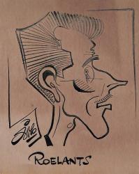 Caricature originale de Gaston ROELANTS (BEL) Athlétisme