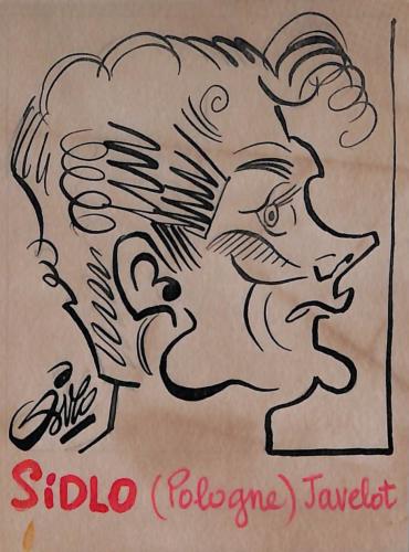 Caricature originale de Janusz SIDLO (POL) Athlétisme