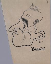 Caricature originale d'Ercole BALDINI (ITA) 