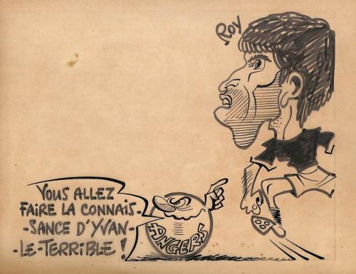 CARICATURE ORIGINALE D'YVAN ROY (SCO ANGERS)