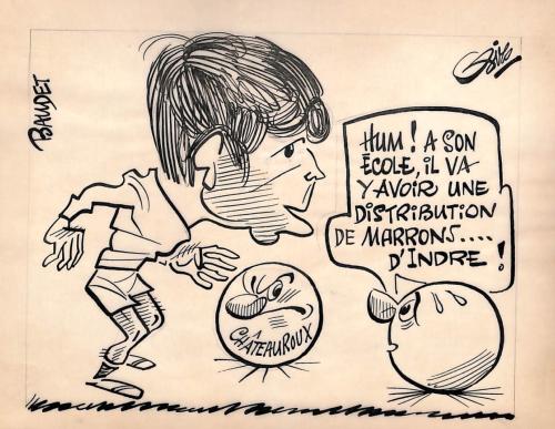 CARICATURE ORIGINALE DE BERNARD BAUDET (LA BERRICHONNE DE CHATEAUROUX)