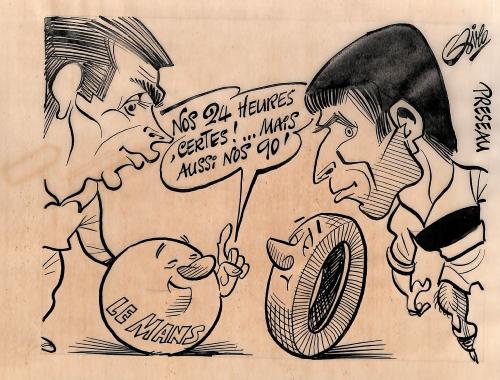CARICATURE ORIGINALE DE FRANCIS PRÉSEAU (LE MANS FC)