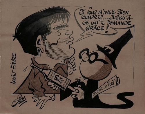 CARICATURE ORIGINALE DE LOUIS FAVRE