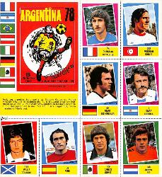 PLANCHE DE 8 VIGNETTES DE L'ALBUM ARGENTINA 78 D'AGEDUCATIFS