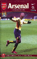 PROGRAMME OFFICIEL DU MATCH ARSENAL VS MANCHESTER CITY DU 22 OCTOBRE 2005