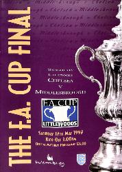 PROGRAMME OFFICIEL FINALE FA CUP CHELSEA FC VS MIDDLESBROUGH FC DU 17 MAI 1997