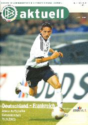 PROGRAMME OFFICIEL DU MATCH ALLEMAGNE VS FRANCE DU 15 NOVEMBRE 2003