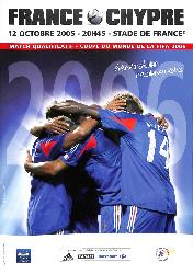 PROGRAMME OFFICIEL DU MATCH FRANCE VS CHYPRE DU 12 OCTOBRE 2005