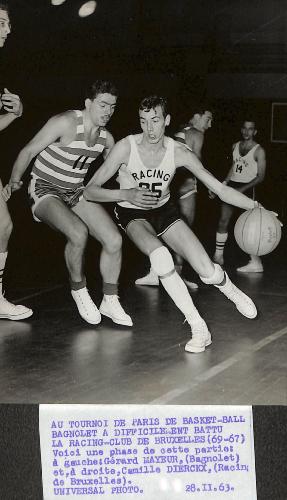 PHOTO ORIGINALE DE PRESSE DE MAYEUR ET DIERCKX ENTRE BAGNOLET ET BRUXELLES DU 28 NOVEMBRE 1963