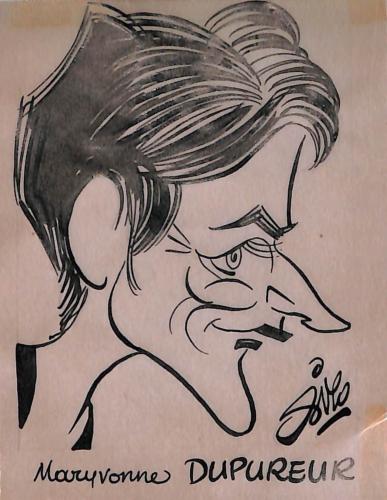 Caricature originale de Maryvonne DUPUREUR (FR) Athlétisme