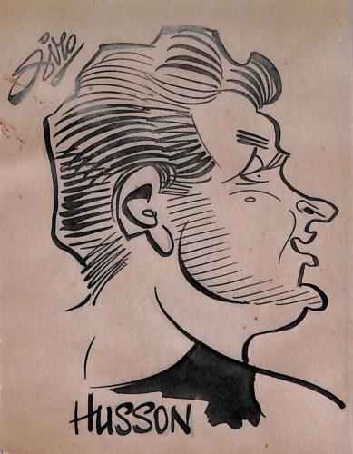 Caricature originale de Guy HUSSON (FR) Athlétisme