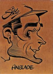 Caricature originale d'Henri ANGLADE (FR)