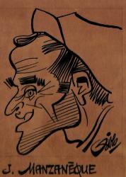 Caricature originale de Jésus MANZANÈQUE (ESP)
