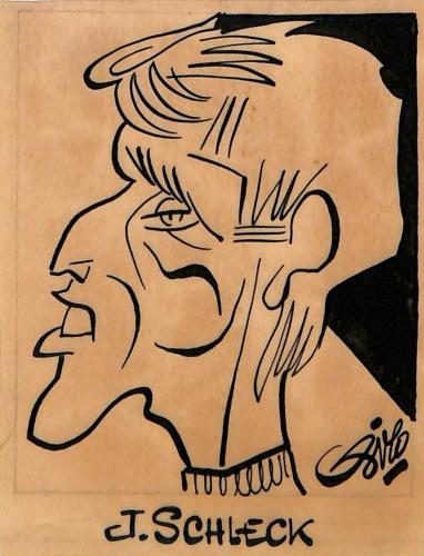 Caricature originale de Johnny SCHLECK (LUX)