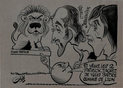 CARICATURE ORIGINALE DE REVELLI ET JESKOWIAK (SOCHAUX)