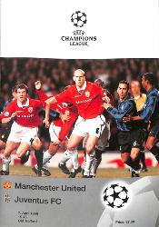 PROGRAMME OFFICIEL CHAMPIONS LEAGUE MANCHESTER UNITED VS JUVENTUS DE TURIN DU 7 AVRIL 1999