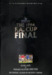 PROGRAMME OFFICIEL FINALE FA CUP CHELSEA FC VS MANCHESTER UNITED DU 14 MAI 1994