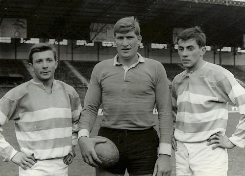 PHOTO ORIGINALE DE PRESSE D'ARNAUDET, SPANGHERO, HALCAREN AVEC L'ÉQUIPE DE FRANCE ANNÉES 60