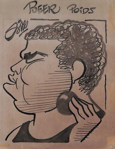 Caricature originale d'Arnjolt BEER (FR) Athlétisme