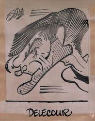 Caricature originale de Jocelyn DELECOUR (FR) Athlétisme