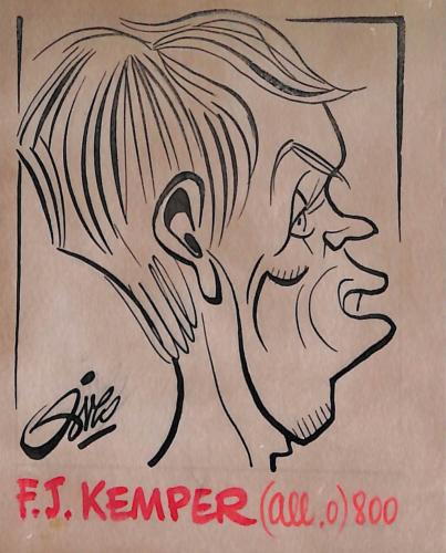 Caricature originale de Franz-Josef KEMPER (ALL) Athlétisme