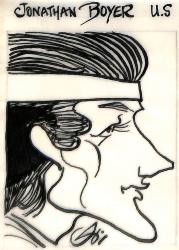 Caricature originale de Jonathan BOYER (USA)