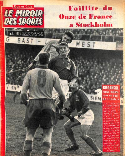 BUT ET CLUB LE MIROIR DES SPORTS N°825 DU 31 OCTOBRE 1960
